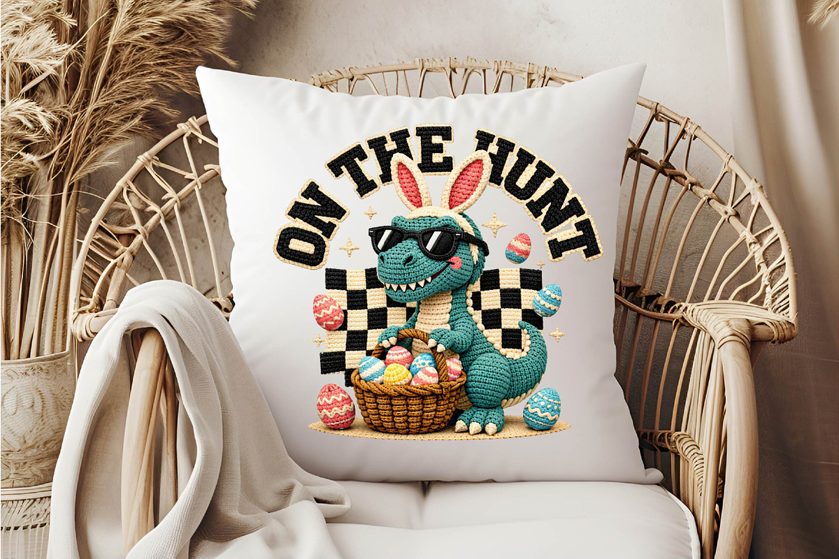 Crochet Dinosaur Easter Bunny Png, an Illustration by DreamCafeArt (Photo 5 of 6)