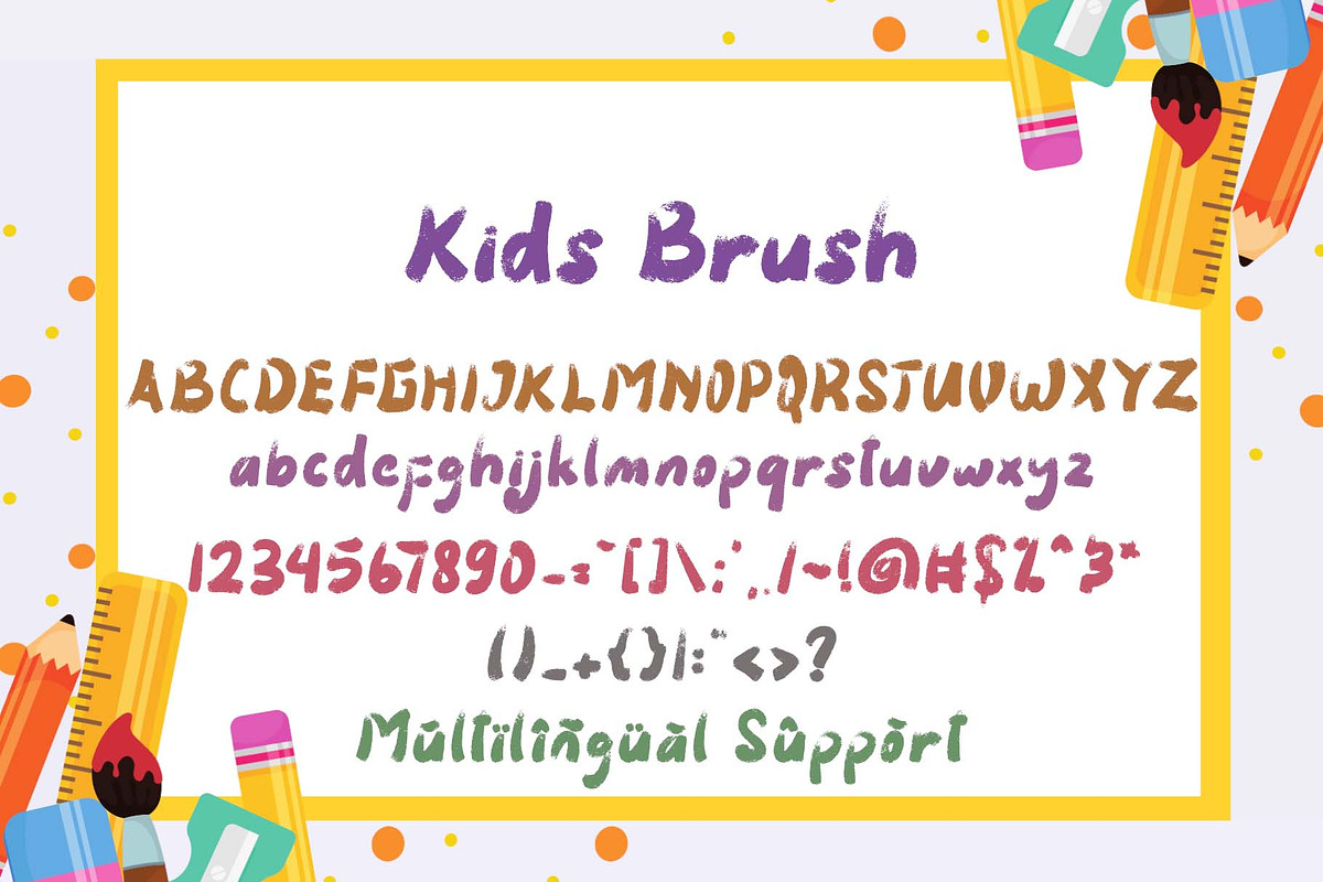 Kids Brush, a Handwritten Font by Yoga Letter (Photo 6 of 6)