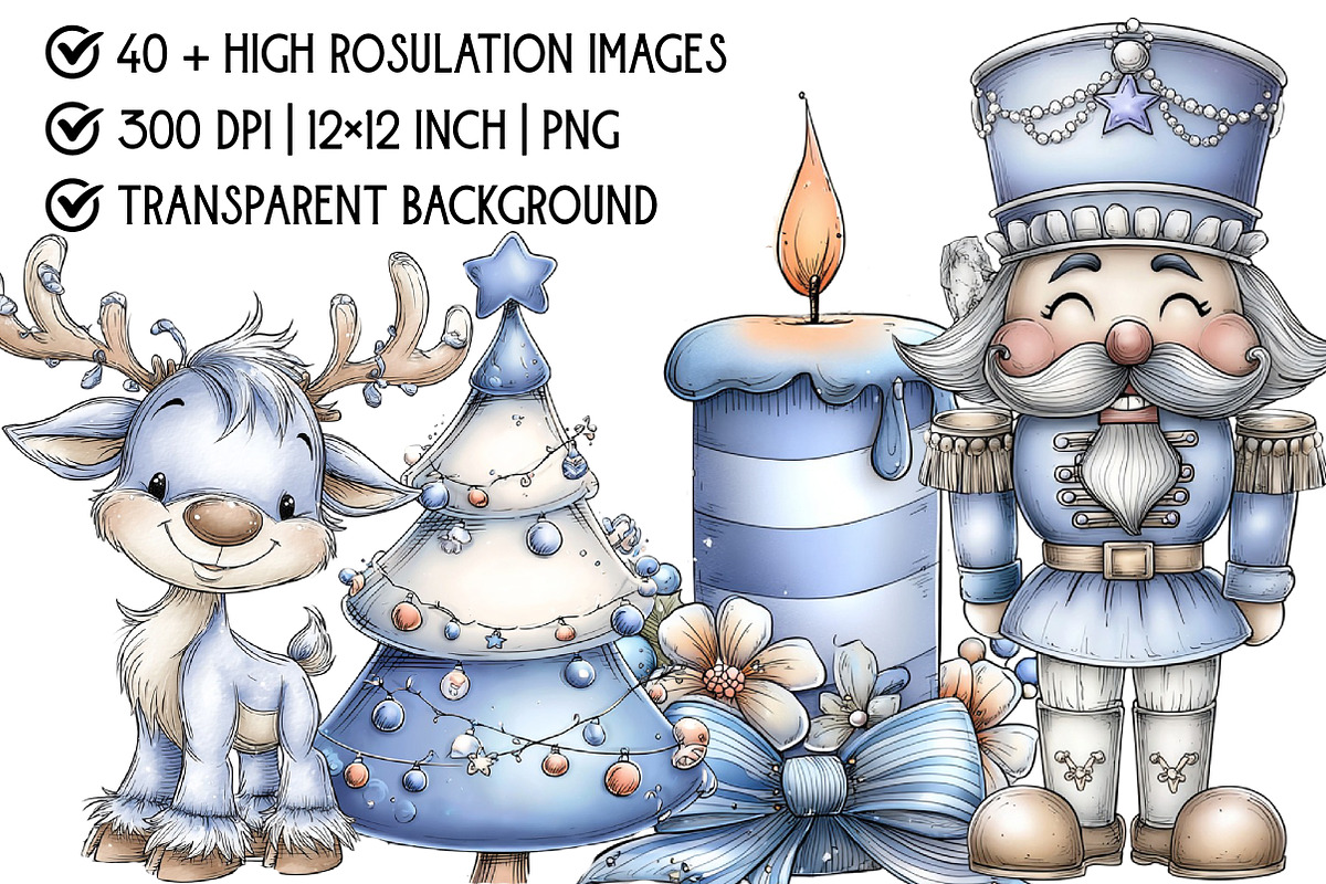 Christmas Clipart Bundle, an Illustration by Pixels.Craft (Photo 4 of 6)