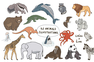 World Animals, an Animal Illustration by GooseFrol