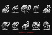 10 Bundle Dark Art Flamingo Bird, an Illustration by Morspective (Thumbnail 6 of 7)