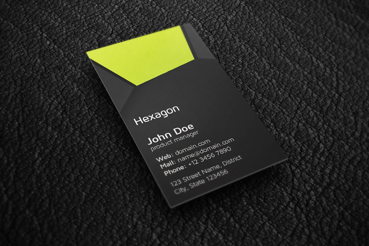 Hexagon Business Card, a Business Card Template by Rafael Oliveira (Photo 4 of 4)