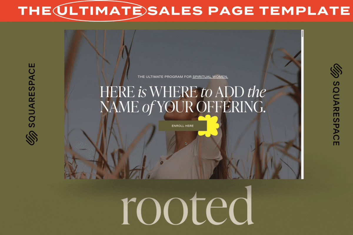 Rooted Squarespace Sales Template, a Squarespace Template by The Humanista Co. (Photo 2 of 3)