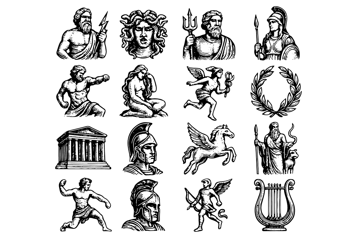 Greek Mythology Gods Collection, an Object Graphic by RT Studio (Photo 2 of 4)