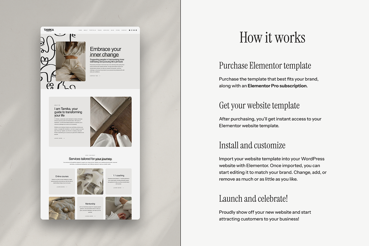 Tamika Wordpress Theme, a WordPress Template by Élanche Studio (Photo 2 of 5)