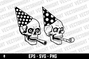 Festive skull mascot, a Person Illustration by Vectorhight (Thumbnail 3 of 3)