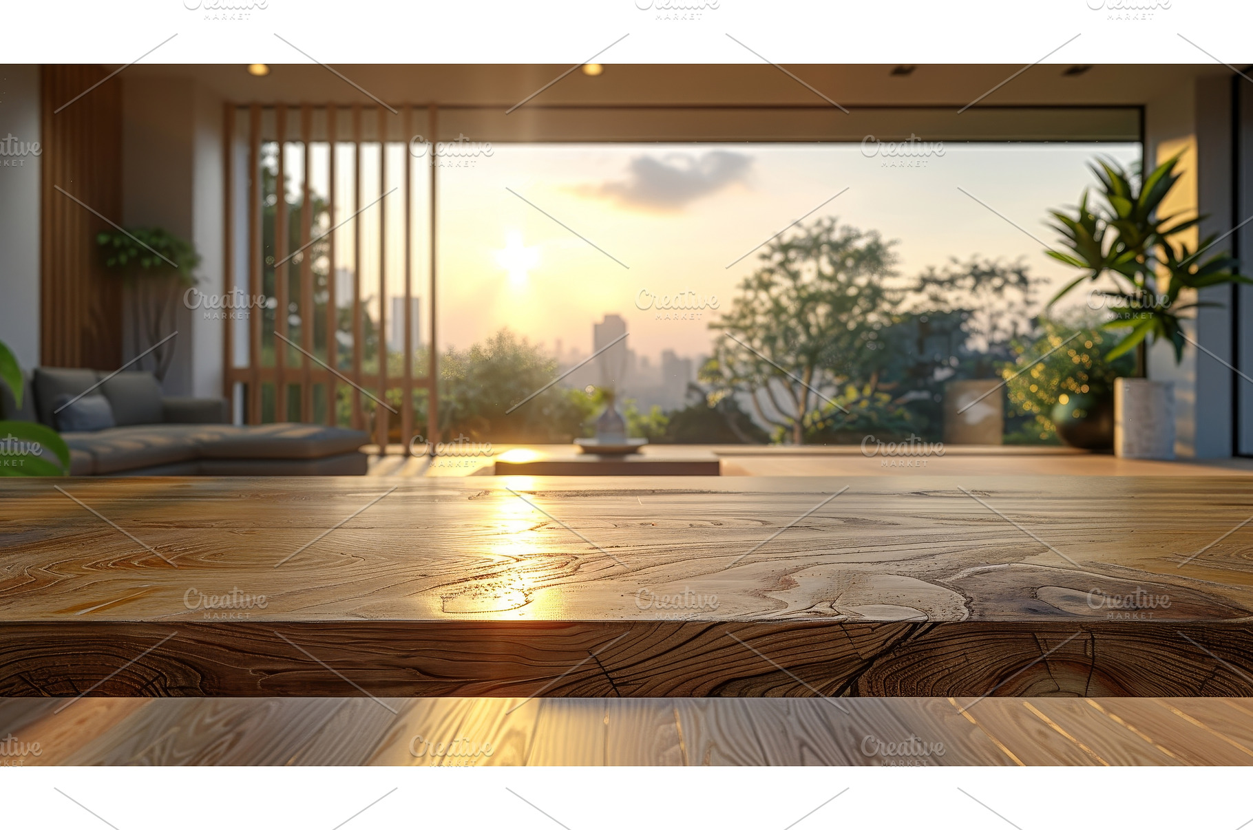Blurred view of a living room with, an Architecture Photo by ZinetroN