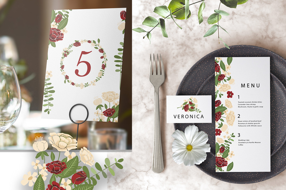 Poem of Flowers Design Set, a Decorative Illustration by WildStrawberry Magic (Photo 6 of 23)