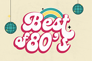 Moonlight - Groovy Disco Typeface, a Script Font by HipFonts (Thumbnail 6 of 11)