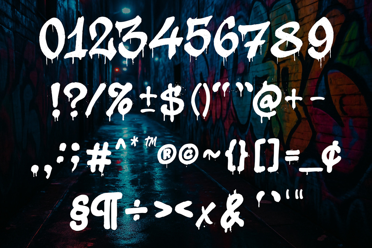 Dripping Graffiti Font, a Script Font by Art StoreID (Photo 3 of 12)