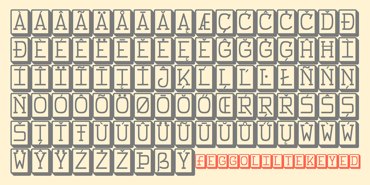 FeggoliteKeyed, a Symbol Font by Ingrimayne Type (Photo 5 of 5)