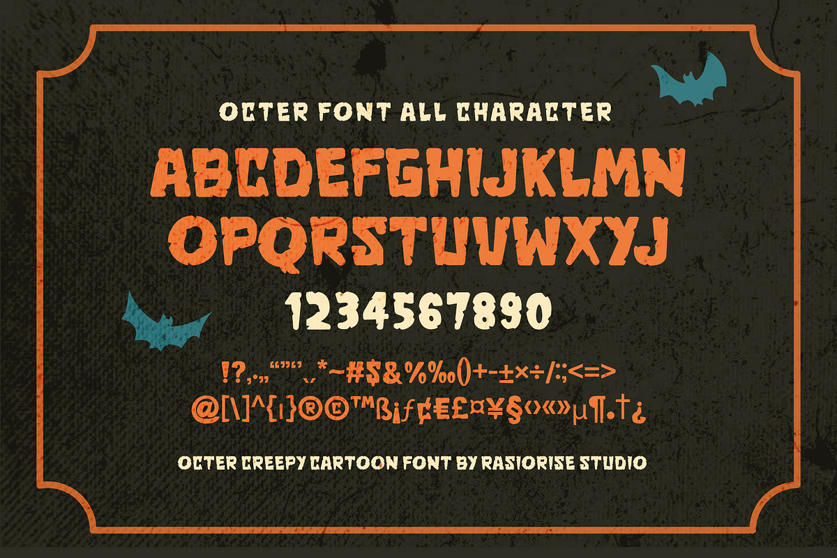 Octer a Halloween Cartoon Font, a Handwritten Font by Rasiorise Studio (Photo 5 of 8)