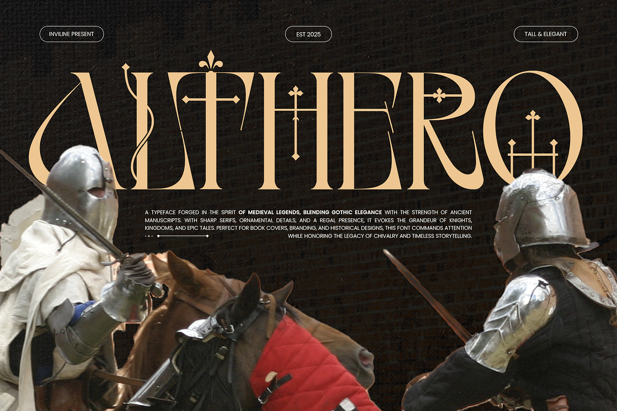 Althero - Serif Decorative Font, a Serif Font by Inviline.co (Photo 1 of 10)