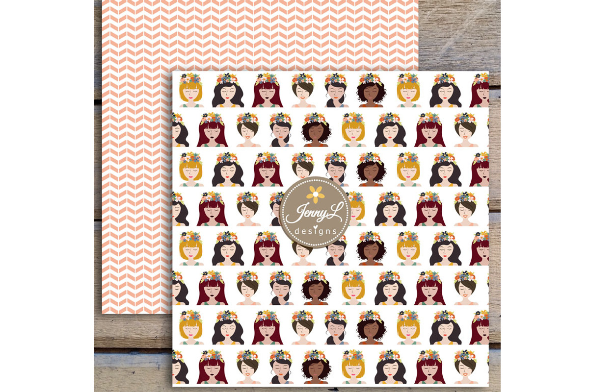 Women's Day Digital Papers & Clipart, a Pattern Graphic by JennyL Designs (Photo 9 of 9)
