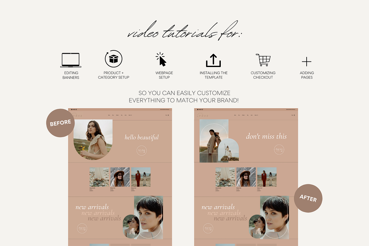 Minimal Shopify Theme | Desert Rose, a Templates & Theme by Easy Website Themes (Photo 7 of 8)