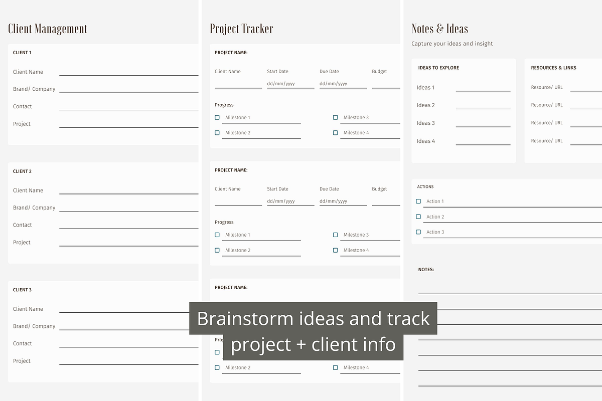 Freelancer Planner Canva Template, a Templates & Theme by ItsReksita Pattern (Photo 5 of 9)