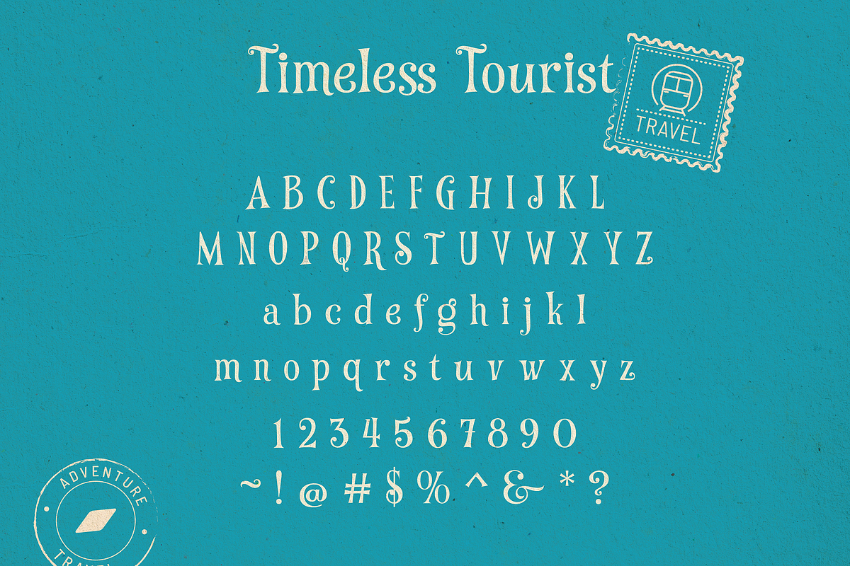 Timeless Tourist - Vintage Ad Type, a Serif Font by HipFonts (Photo 8 of 10)
