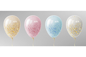 Transparent balloon collection, an Object Illustration by art PVP - market
