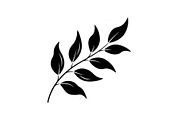 Botanical Leaf Silhouette Bundle, an Illustration by yasushie (Thumbnail 50 of 51)