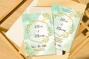 Watercolor Wedding Invitation design