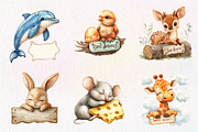 Sleepy Animals, Sweet Dreams Sign, an Illustration by CreationArt (Thumbnail 4 of 9)