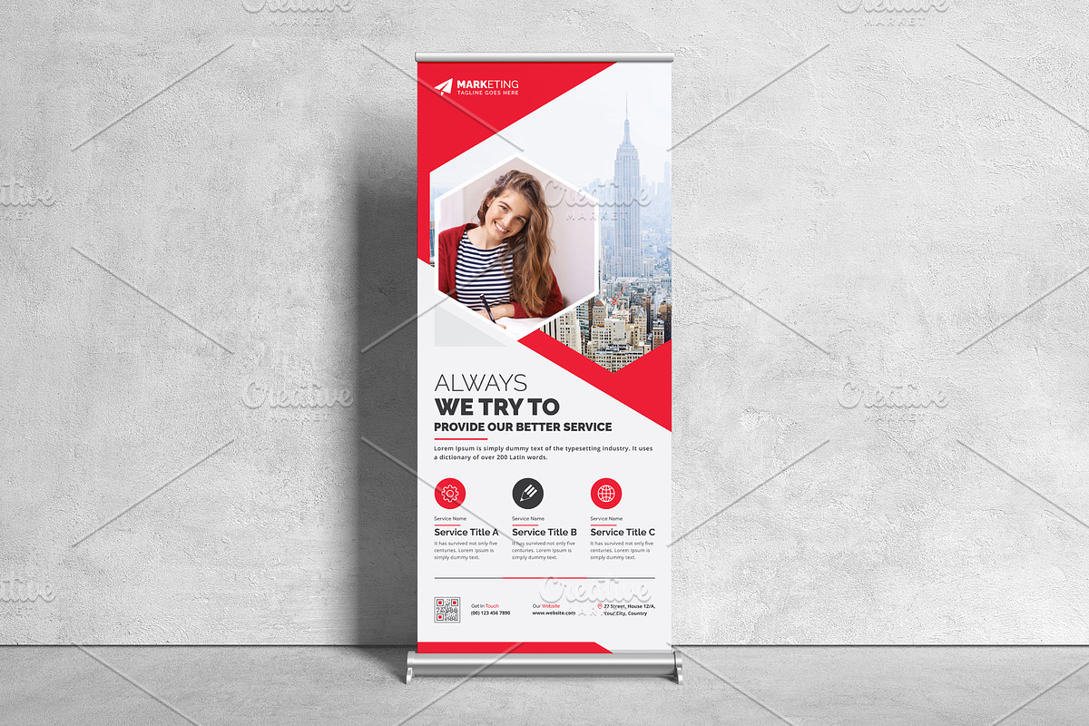 Corporate Business Roll Up Banner, a Stationery Template by GraphicsBurg (Photo 3 of 4)
