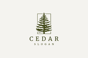 Cedar evergreen pine tree logo, a Branding & Logo Template by brandphant