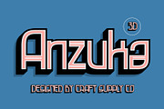 Anzuka 3D, a Sans Serif Font by Craft Supply Co. (Thumbnail 1 of 8)