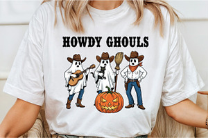 Howdy Ghouls Png, Ghost Halloween PN, an Illustration by DreamCafeArt