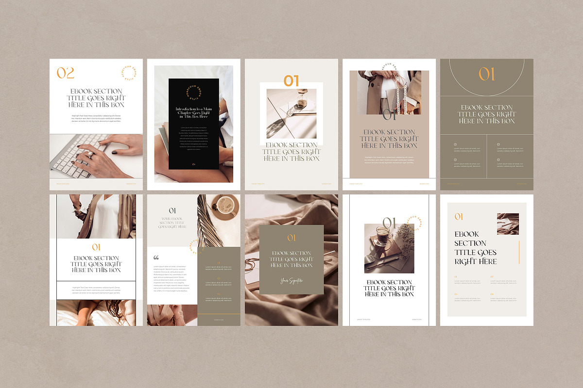 Aesthetic Ebook Templates CANVA, a Marketing Template by AndrewPixel (Photo 7 of 17)