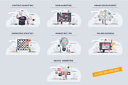 Digital Marketing Concepts, a Work Illustration by VectorMine (Thumbnail 2 of 13)