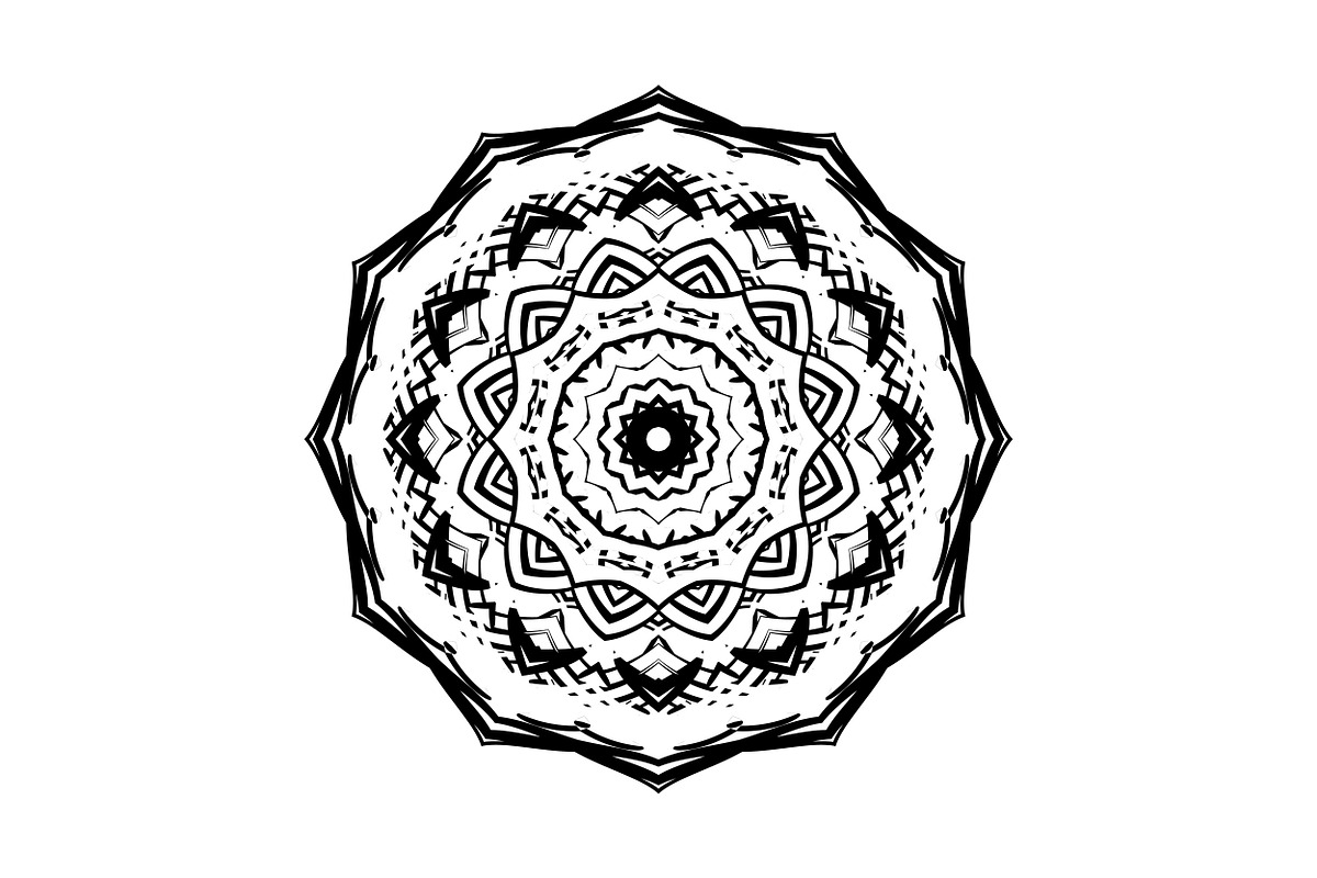 Black White Mandala Illustration Set, a Decorative Illustration by NJ Himel (Photo 101 of 101)