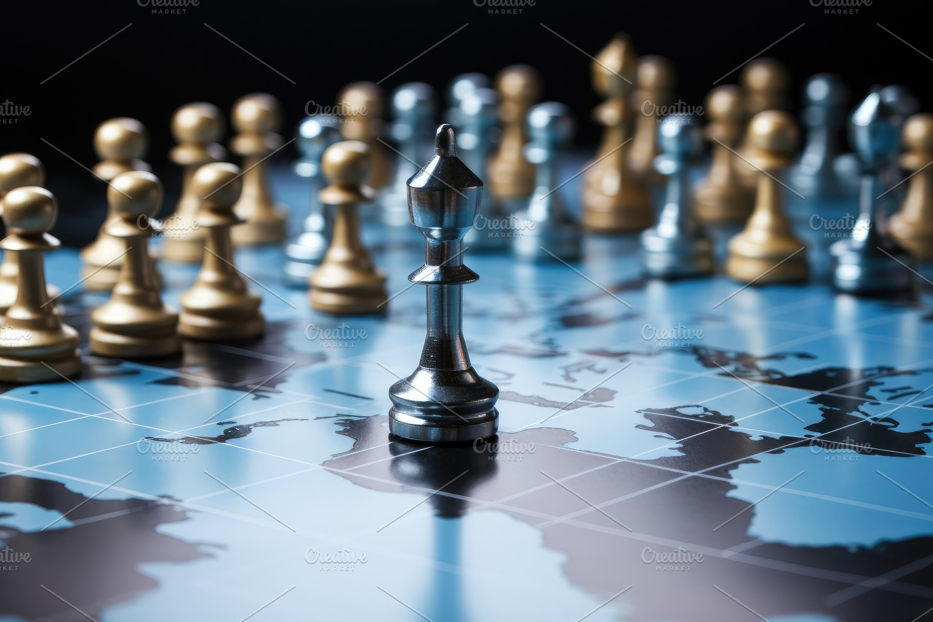 Chess board game concept of business, a Photo by Iftikhar Alam