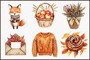 Watercolor Hello Autumn Clipart, an Illustration by Sublimation Artist (Thumbnail 3 of 6)