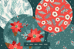 Merry Christmas. Seamless Patterns