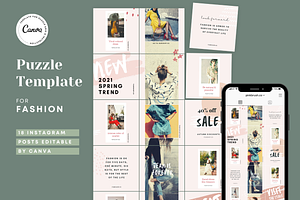 Canva Puzzle Template For Fashion