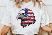 Eagle Patriotic USA Flag 4th of July, an Illustration by Libby Wishes (Thumbnail 2 of 4)