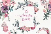 Pink Blush Floral Flower Set, a Decorative Illustration by Veris Studio (Thumbnail 6 of 9)