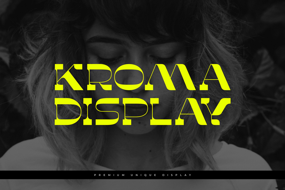 Kroma Modern Display Font, a Font by Webhance Studio (Photo 1 of 5)
