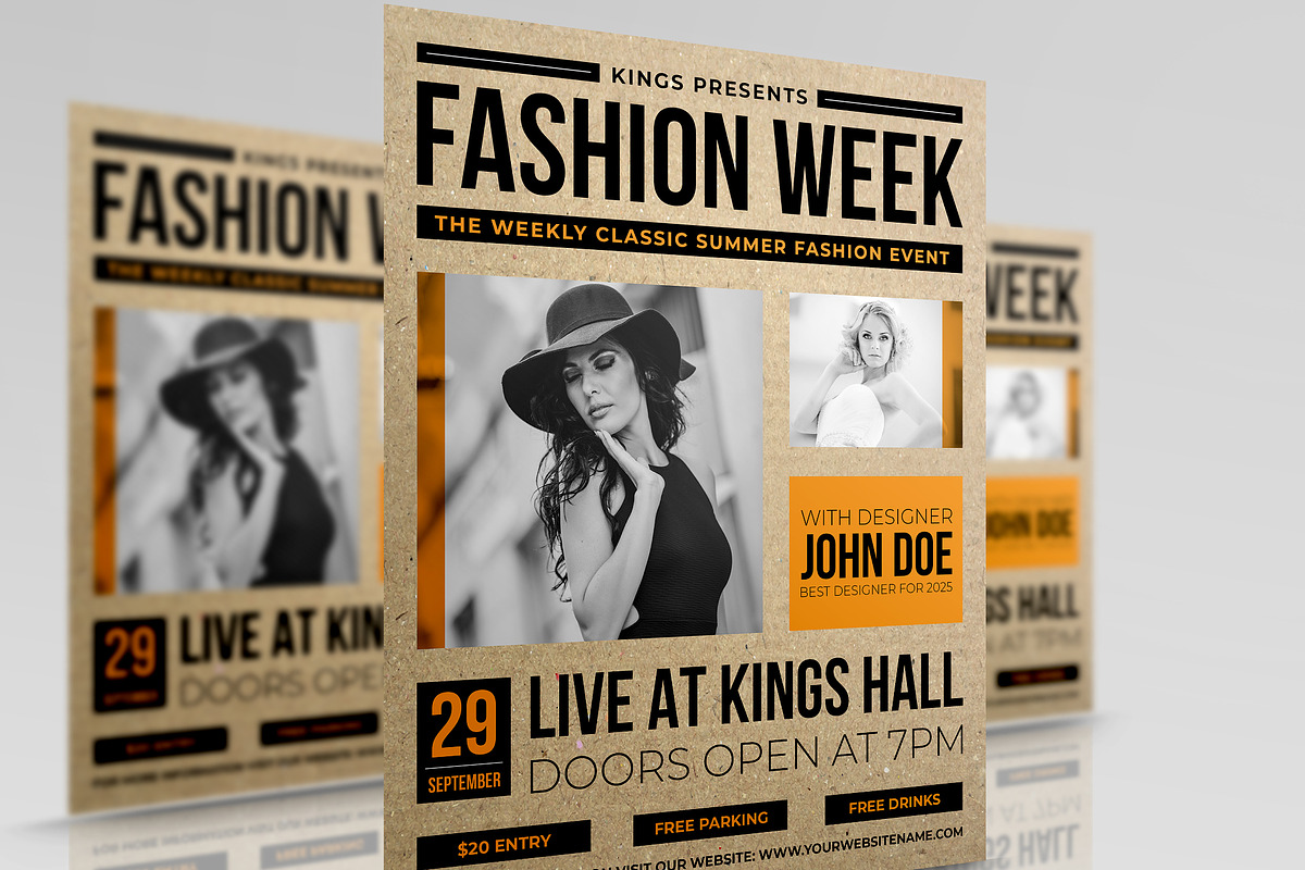 Fashion Flyer Template, a Flyer Template by OWPictures (Photo 2 of 5)