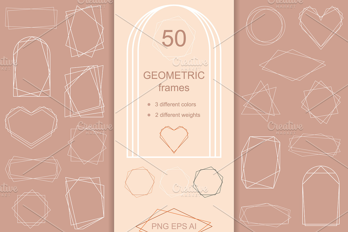 50 Modern Geometric Frames, a Graphic by Svetlana Avv (Photo 1 of 6)