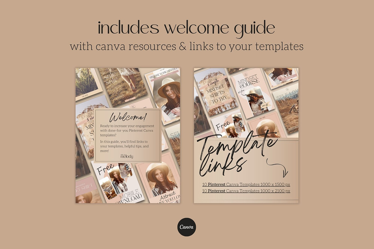 Coaching Canva Pinterest Templates, a Social Media Template by Made by Melody (Photo 4 of 8)
