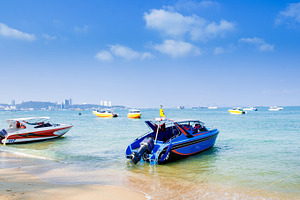 Speed boat featuring boat, speed, and speedboat, a Transportation Photo by Artmeesri