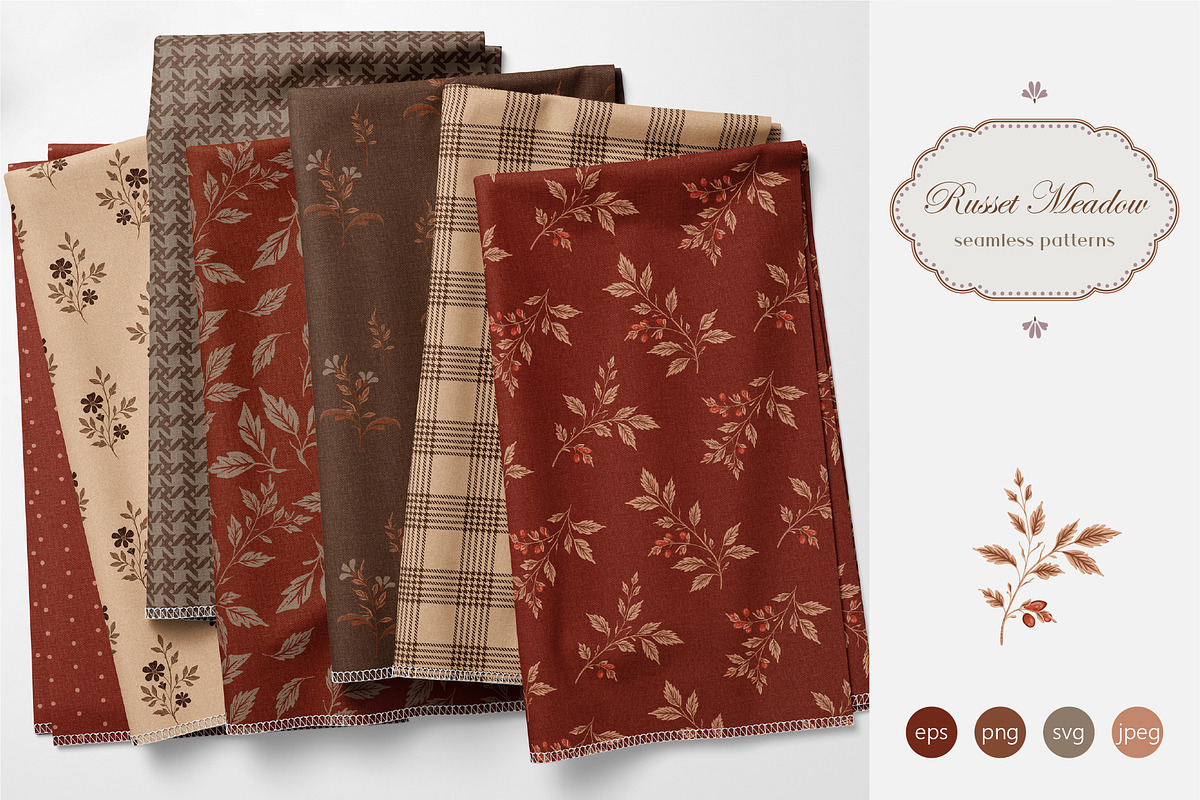 Russet Meadow - Seamless Patterns, a Pattern Graphic by InaCorart (Photo 1 of 13)