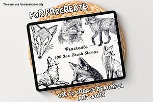 100 Fox Procreate Stamps