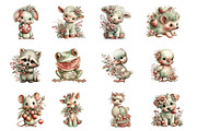 Whimsical Animals with Fruits Clipar, an Illustration by Designworld (Thumbnail 3 of 6)