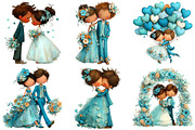 Valentine Weeding Couple Clipart, an Illustration by Craft Nest (Thumbnail 9 of 9)