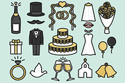 Wedding Set Outlined & Colored, an Icon by DeniseUytiepo (Thumbnail 2 of 5)