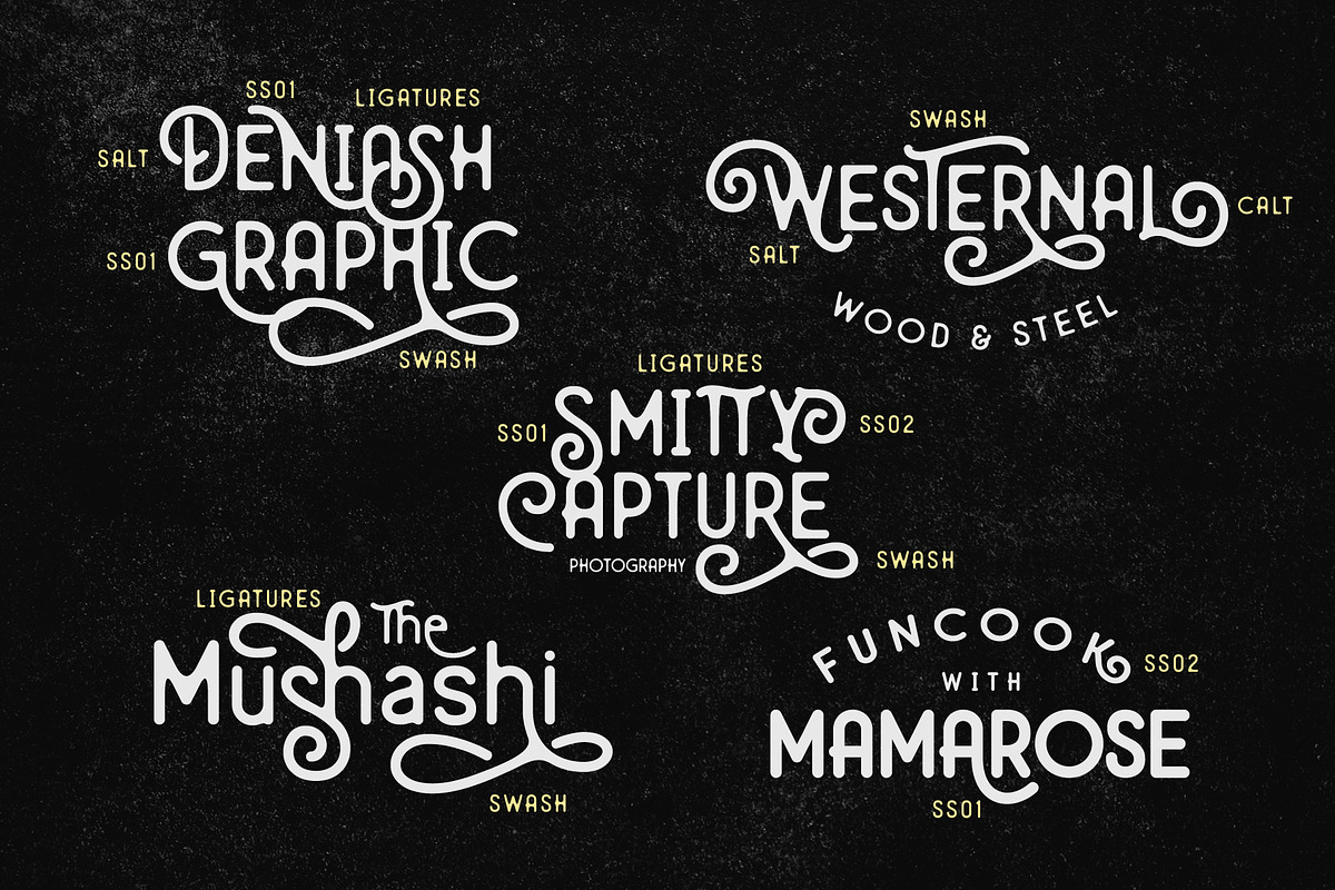 Mirandah | Monoline Font Family, a Sans Serif Font by Arterfak Project (Photo 9 of 11)