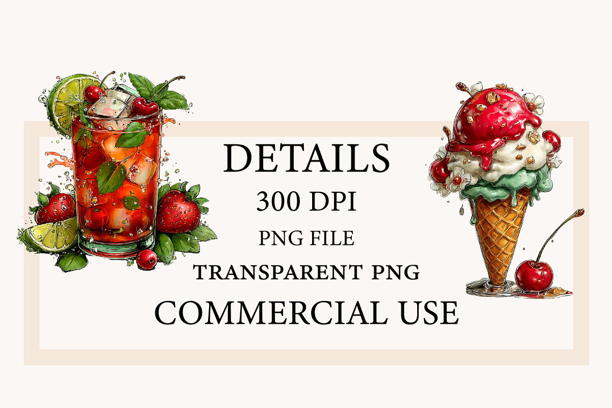 Whimsical strawberry Clipart, a Seasonal Illustration by Designworld (Photo 3 of 10)